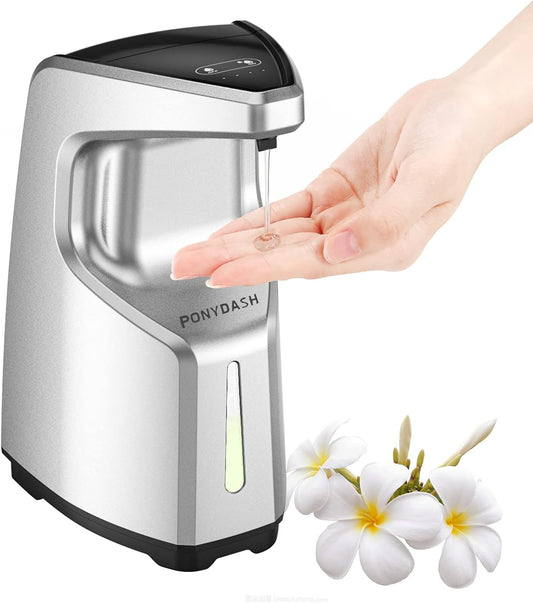 Soap Dispenser, Automatic Soap Dispenser Touchless,Dish Soap Dispenser for Kitchen Bathroom, Hand Soap Dispensers-Infrared Motion Sensor/1 Year Warranty/Touchless High Capacity Auto Soap Dispenser