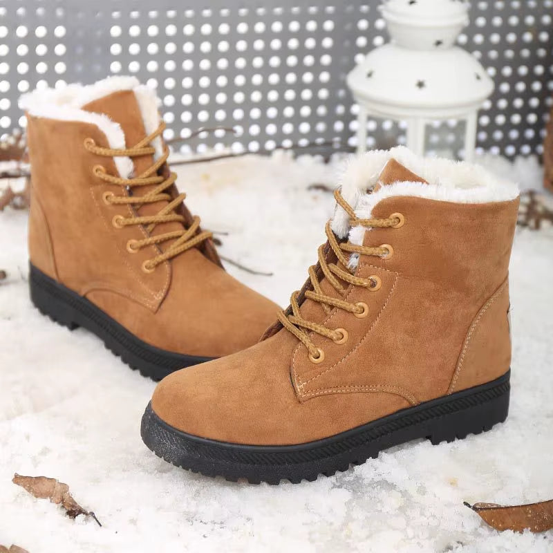 Women Boots Snow Plush Women Shoes Platform Boots for Women Fashion Keep Warm Women&