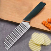 For Kitchen Cortador De Patatas Fritas Para Hacer Patatas Fritas, Cuchillo Ondulado Deacero Inoxidable, Cuchillo De Cocina