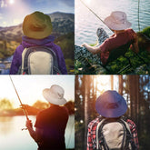 Outdoor Sun Hat Waterproof Fishing Hat Sun Protection UPF 50+ Summer Boonie for Man/Women Foldable Bucket Hat