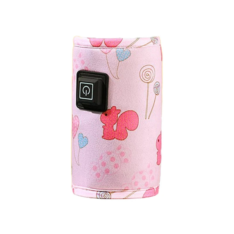 Portable USB Baby Bottle Warmer Travel Milk Warmer Infant Feeding Bottle Heated Cover Insulation Thermostat Heater Dropshipping