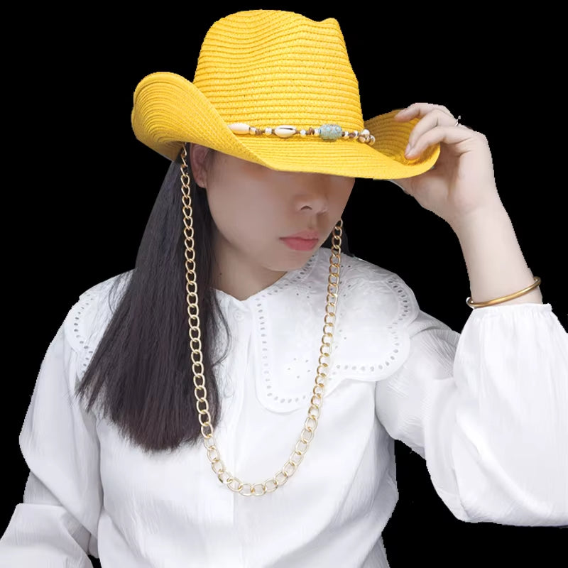 Featured Cowboy Hat Vintage Straw Hat 2023 New Men&