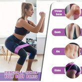 Fabric Resistance Bands for Legs and Butt Home Workout - Non Slip Booty Bands Set
