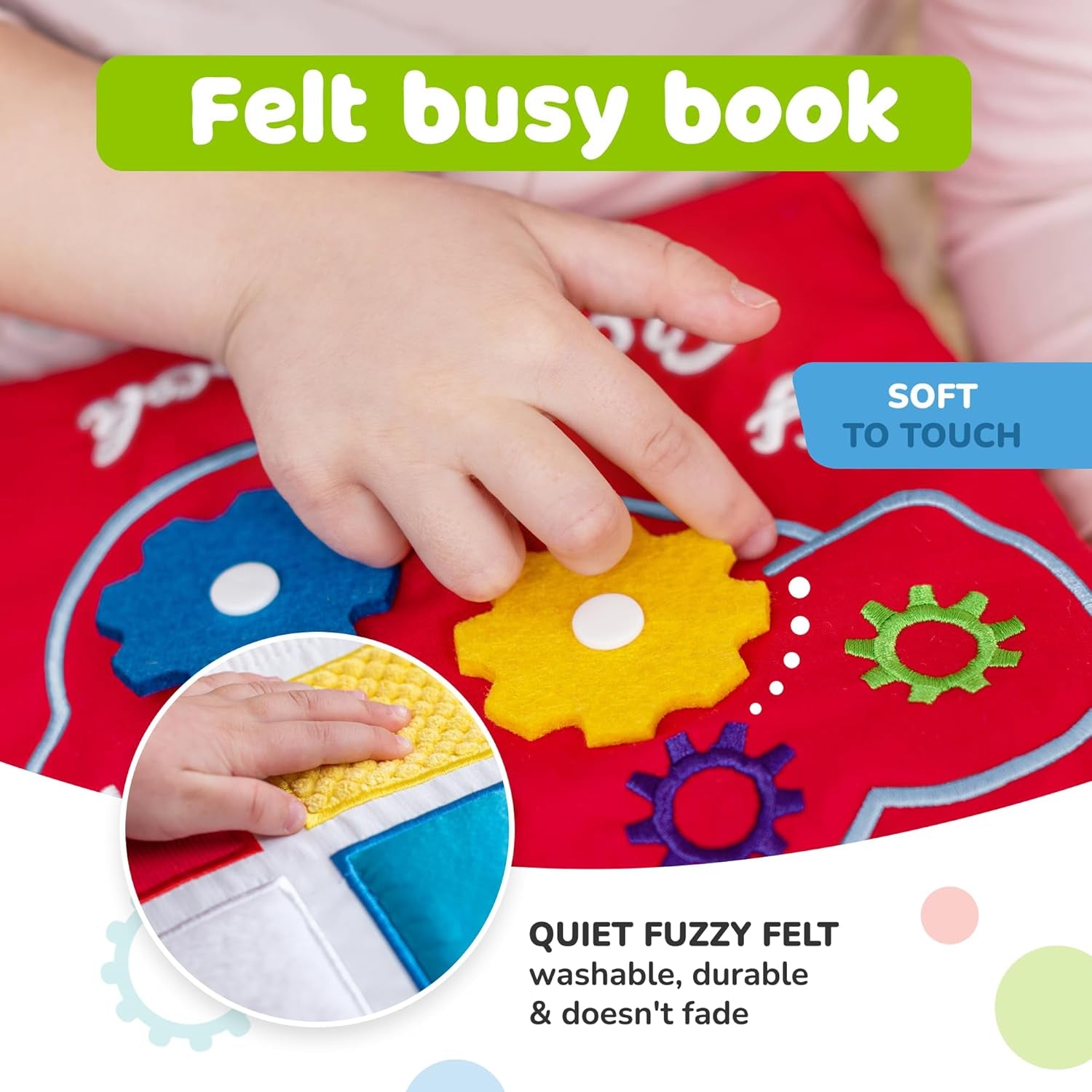 Toddler Busy Book for 1 Year Old - Airplane Toys for Toddlers 1-3, Activity Quiet Book, Kids Travel Essentials, Montessori Busy Board Travel Activities, Gift for Boys & Girls