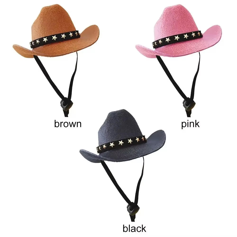 One Piece Pet Cat Hat Star Cowboy Hat Pet Supplies Adjustable Cat Costume Top Hat Headwear Pet Hat Cat Hat Pet Sun Hat Cat