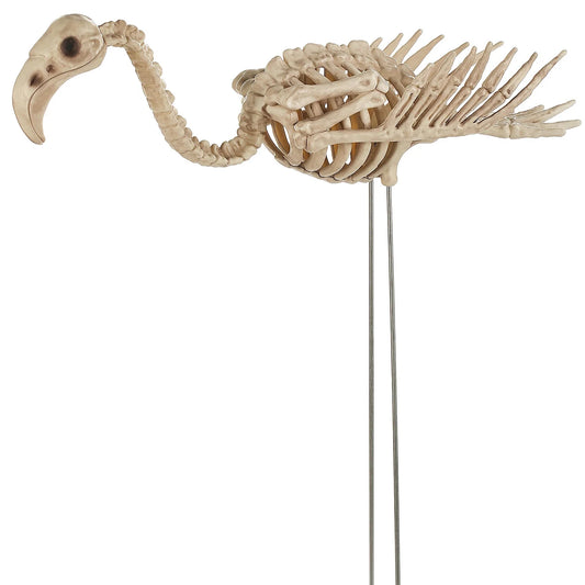 27" Flamingo Skeleton Halloween Decoration