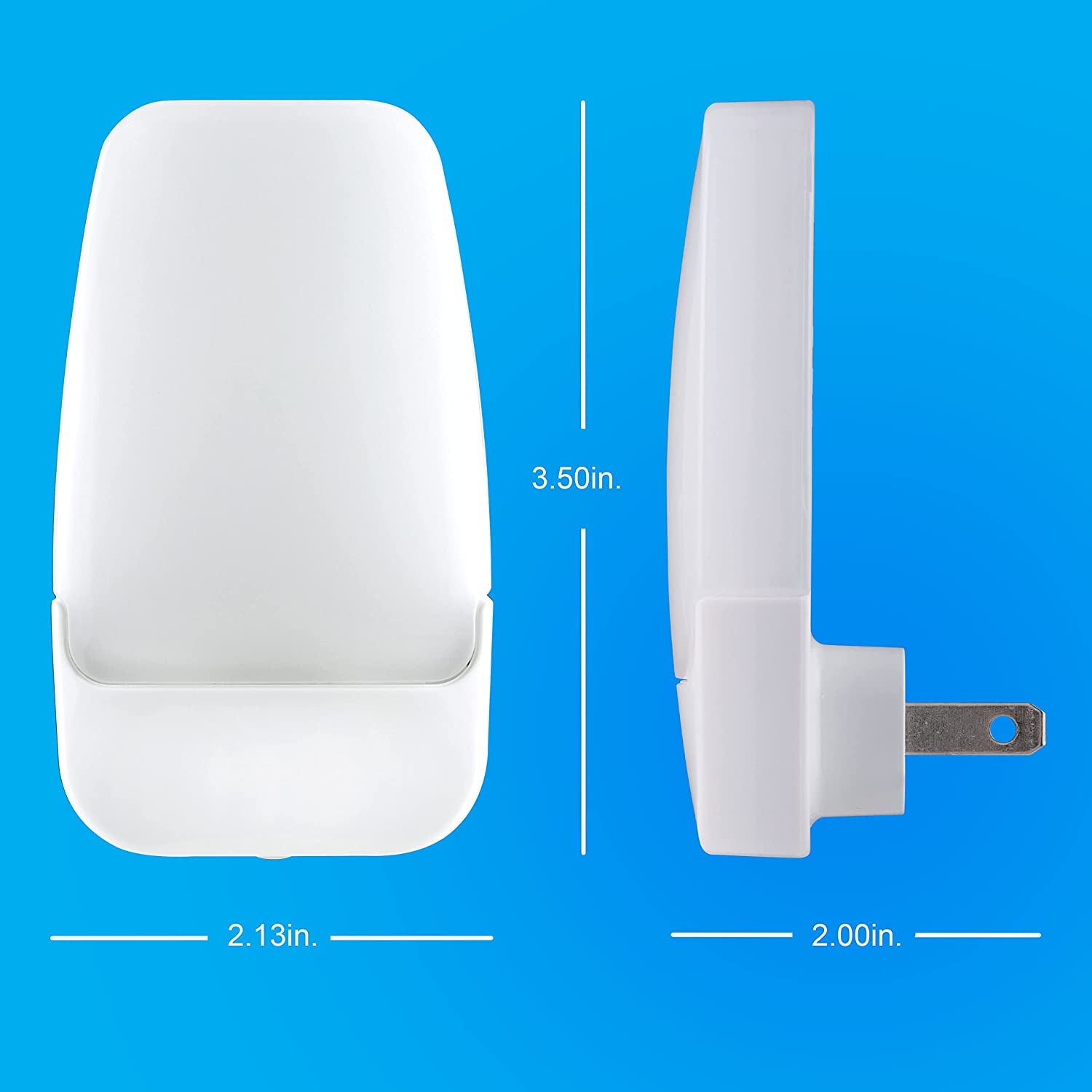 LED Night Light, Plug-In, Dusk to Dawn Sensor, Cool White, Ambient Lighting, Ideal for Kids Adults Bedroom, Bathroom, Nursery, Kitchen, Hallway, 55992, 4 Count