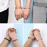 2Pcs Couples Bracelets for Women Men, Matching Heart Bracelets for Couples, Valentines Gift for Boyfriend Girlfriend Best Friend