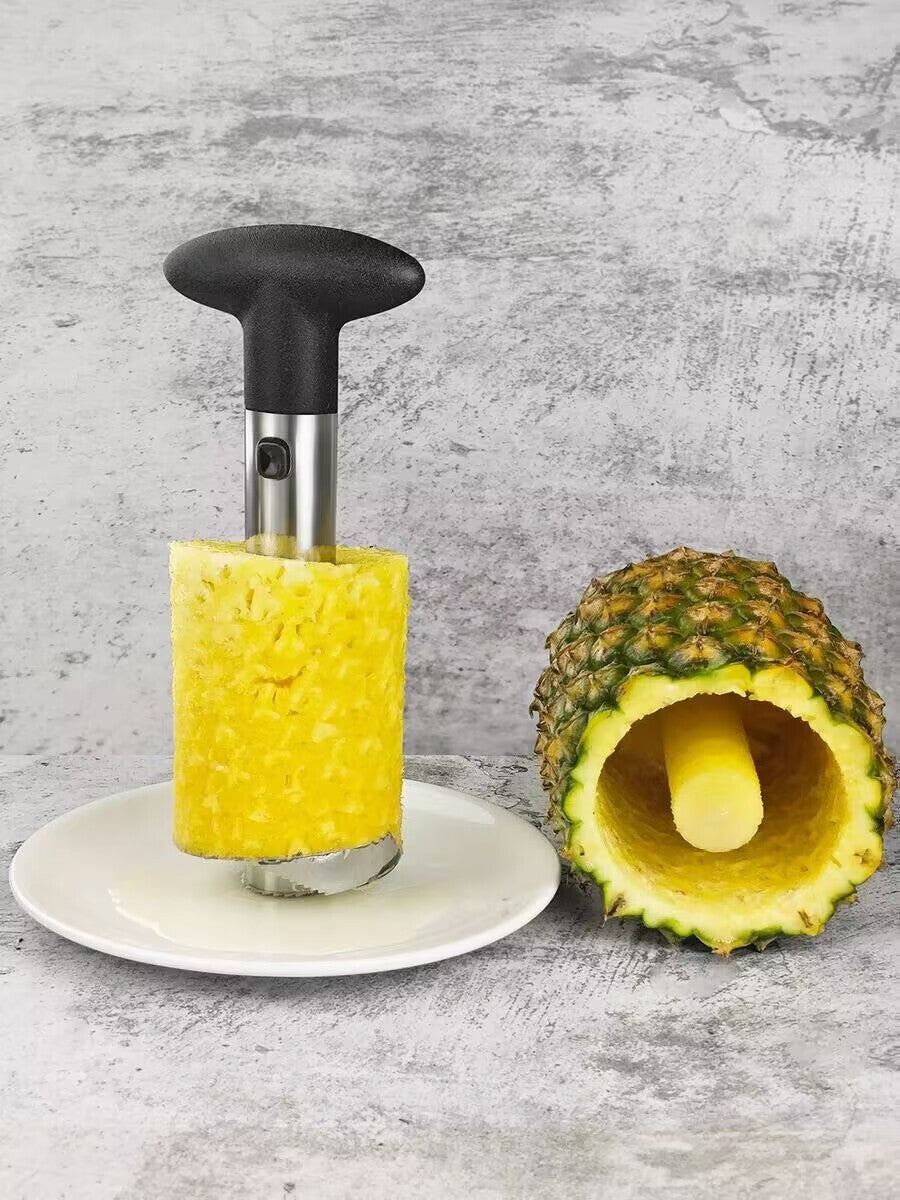 1Set Stainless Steel Pineapple Corer Slicer Peeler Cutter Fruit Rings Diced Tool