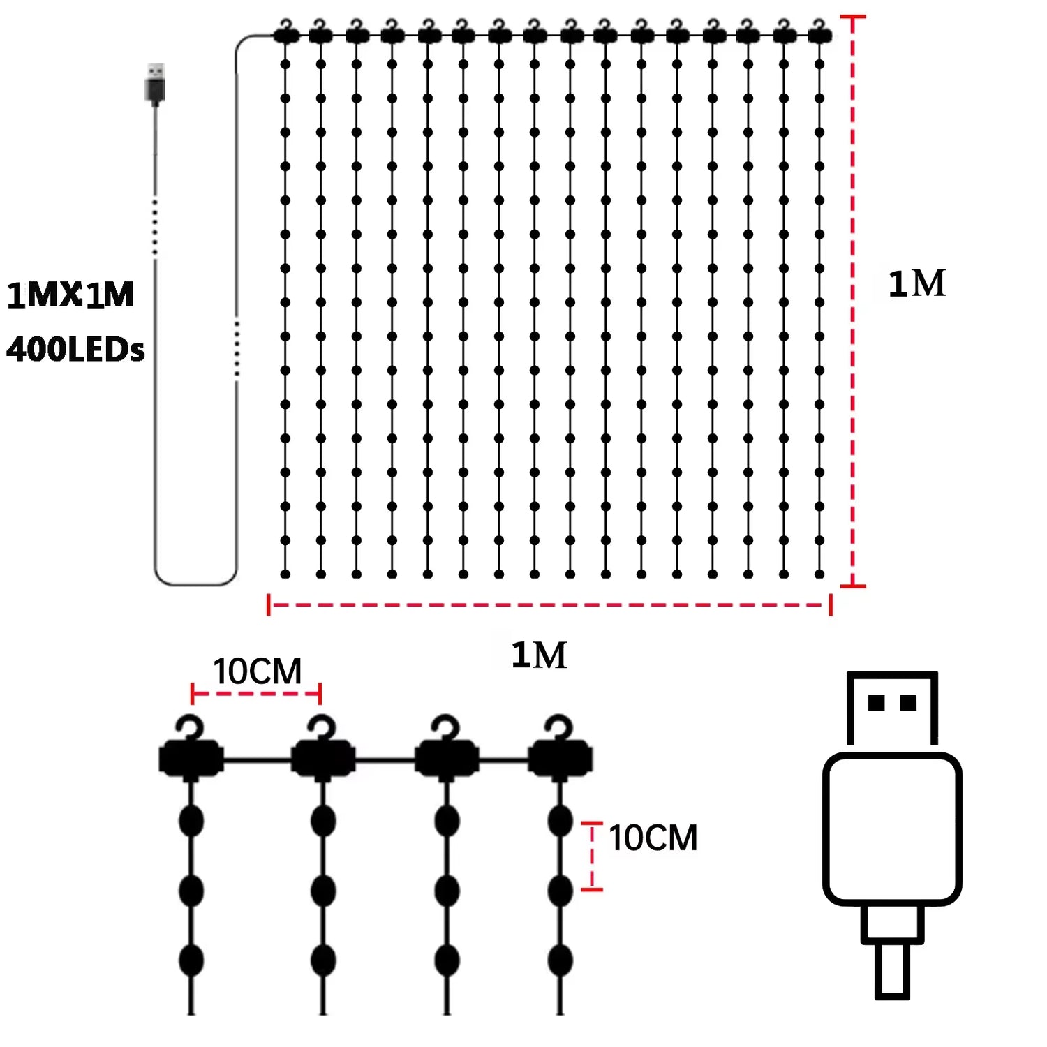 Smart Animated Curtain String Lights 9.9 X 9.9Ft 400LED RGB Color DIY Window Fairy Light Music Sync for Christmas Halloween