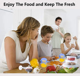 12 Pcs Silicone Stretch Lids, Reusable Durable and Expandable Lids, Keeping Food Fresh, Durable and Stretchable to Fit Various Sizes and Shapes of Containers, Microwave and Dishwasher Safe 6 Sizes