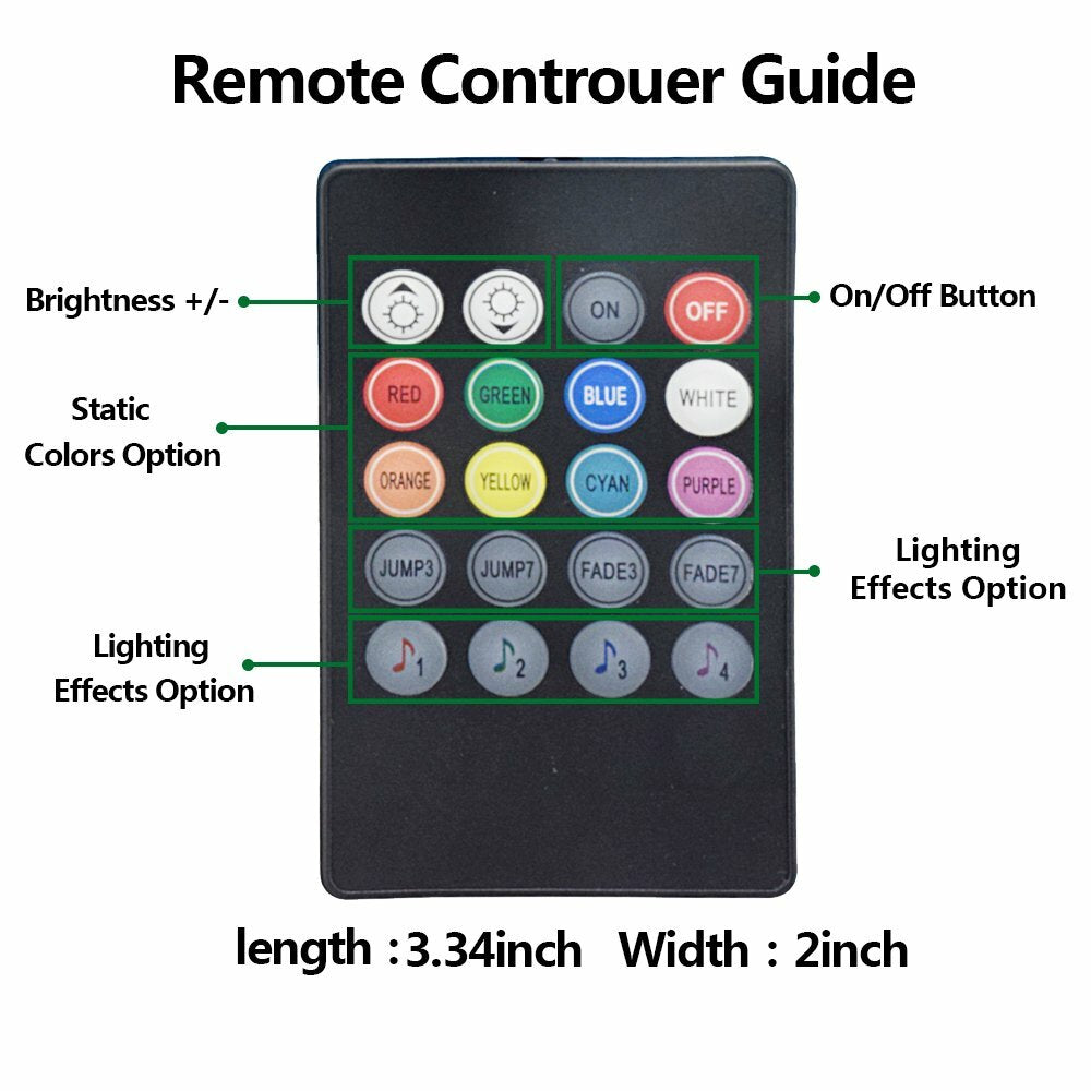 RGB LED CAR Interior Accessories Floor Decorative Atmosphere Strip Lamp Lights