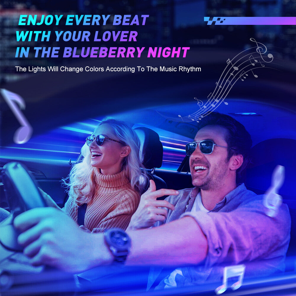 RGB LED Car Interior Accessories Floor Decorative Atmosphere Strip Lamp Lights